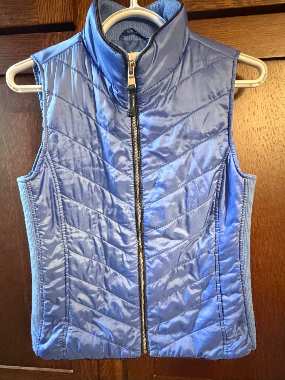 Rafaella Light Blue Quilted Sleeveless Vest